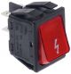 WIPSCHAKELAAR INBOUWMAAT 30X22MM ROOD 2NO 250V 16A
