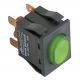 DRUKSCHAKELAAR INBOUWMAAT 30X22MM OVAAL GROEN 2NO