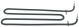 ELEMENT 1000W 220V L 290mm B 90mm H 40mm PIJP  Ø 7mm AANSLUITING VLAKSTEKKER 6,3mm MET Lasche