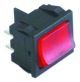 SCHAKELAAR 19x22mm ROOD 2NO 250V 10A 0-I