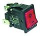 WIPSCHAKELAAR INBOUWMAAT 19X13MM ROOD 2NO 250V 13A