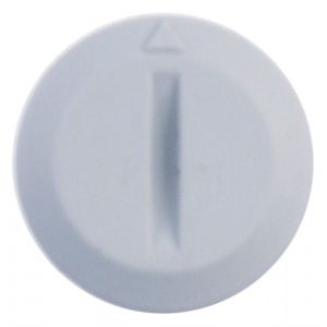 KNOP Ø 22MM AS Ø 6X4,6MM AFVLAKKING VERTICAAL WIT