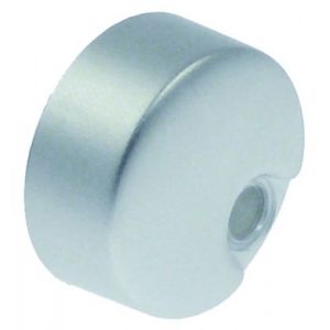 DRUKTASTER Ø 21MM ZILVER MET LENS