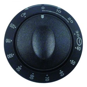 KNOP TIJD 120min Ø 58mm AS Ø 6x4,6mm AFVLAKKING ONDER