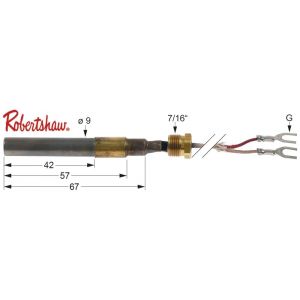 THERMOGENERATOR ROBERTSHAW L 900MM VOELER Ø 9MM