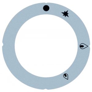 KNOP SYMBOOL PLAATJE GASKRAAN